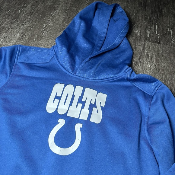 NFL Authentic Indianapolis Colts Pullover Hoodie Kids Youth XL Blue White - Picture 1 of 5